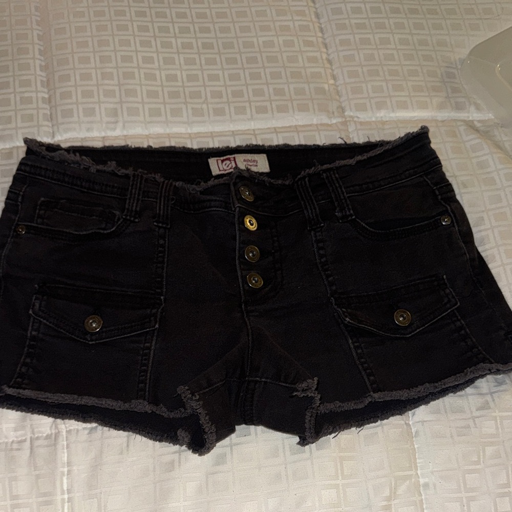 Lei Women's Dark charcoal Jean Shorts